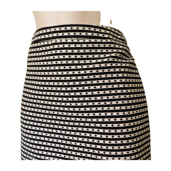 Merona Skirt 18 Black White Diamond Lined Pockets Cotton Polyester Blend NEW - Picture 2 of 7